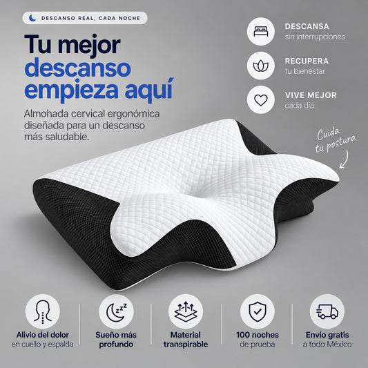 Nuvora™- Almohada Cervical Ergonómica